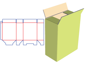 自扣底,快递包装盒设计,包装纸箱设计