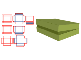 对口翻盖礼盒,外盒V槽,内盒地盒半穿