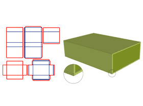 书型翻盖,封套V槽,内盒半穿+全包