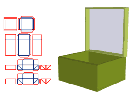 折叠式,天地盖精品盒,盖V槽不折叠,底灰板V槽,可压扁运输