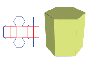 展示盒,异型包装盒,包装纸箱设计,正六边形包装盒