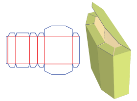 展示盒,包装纸箱设计,异型包装盒设计,六边形包装盒