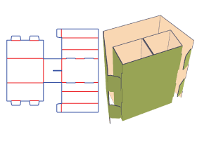 展示盒,陈列盒,三隔间陈列盒,展示盒设计
