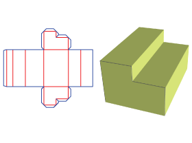 展示盒,折叠式连体盒,展示盒设计