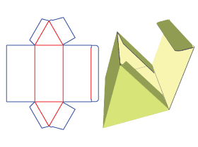 展示盒,三角形包装盒,异型包装盒设计