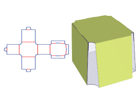 展示盒,敞开式单缸套盒,组合式纸盒包装设计